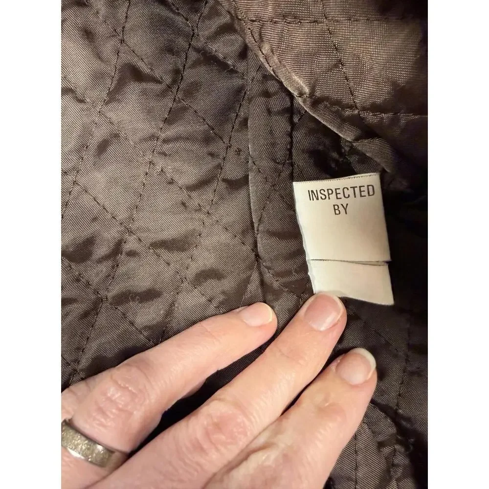 Metropolitan NY Leather Jacket Mens Medium Brown‎ Faux Shearling Lined Coat